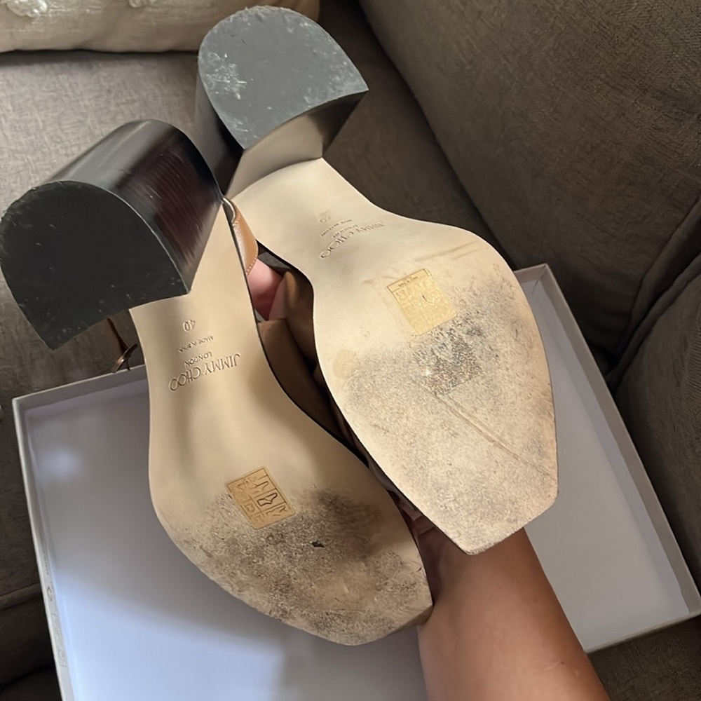 Jimmy Choo Jasie: ankle strap leather heeled sandals - Picture 3 of 6
